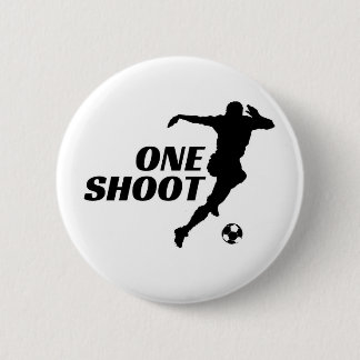 Ein-Schuss-Fußball-Silhouette-Button-Pin - Fußball Button
