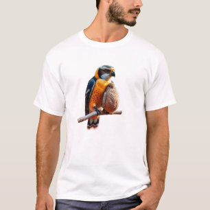 Ein Schutzfalke auf einem Ast. T-Shirt