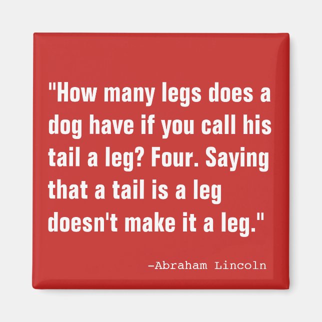 Ein Schwanz ist kein Leder Magnet (Vorne)