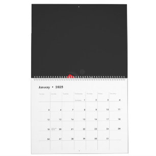 ein schwarz-rotes Logo mit einer Person in der Mit Kalender