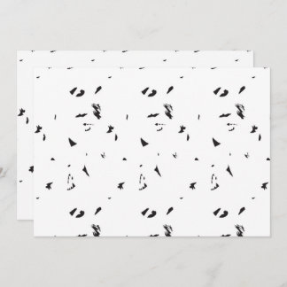 ein Schwarz-Weiß-Foto einer Vogelherde Einladung
