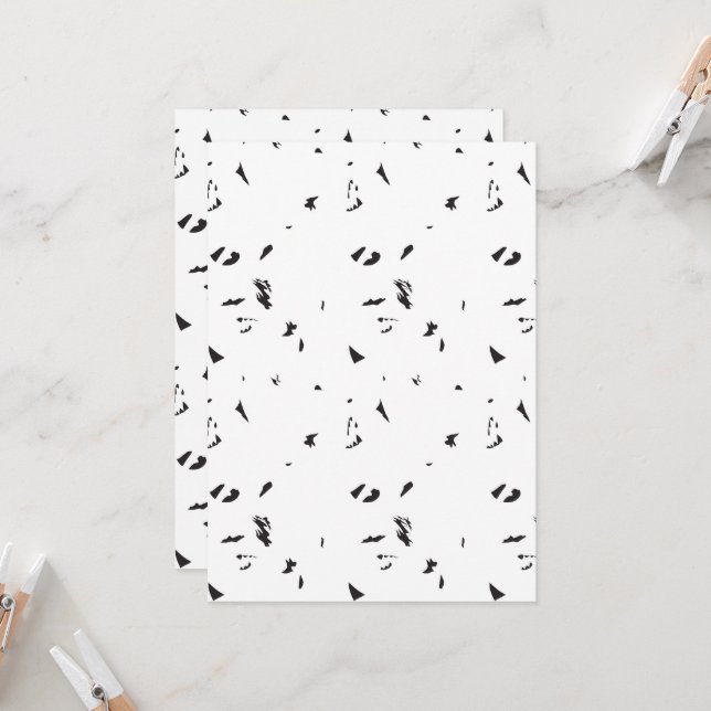 ein Schwarz-Weiß-Foto einer Vogelherde Einladung (Vorderseite/Rückseite Beispiel)