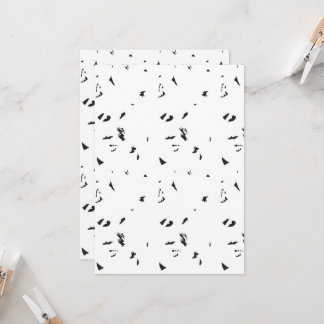 ein Schwarz-Weiß-Foto einer Vogelherde Einladung