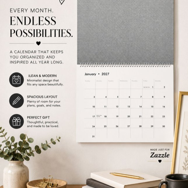 ein Schwarz-Weiß-Foto einer Wand_ Kalender (Von Creator hochgeladen)