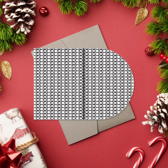 ein Schwarz-Weiß-Foto eines Musters Acryleinladungen (Insitu (Feiertag))