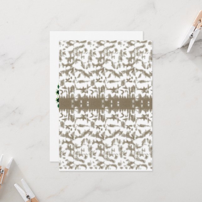 ein Schwarz-Weiß-Foto eines Musters Einladung (Vorderseite/Rückseite Beispiel)