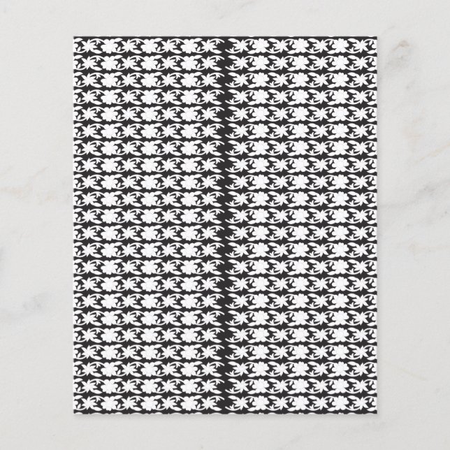 ein Schwarz-Weiß-Foto eines Musters Flyer (Vorne)