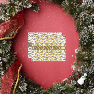 ein Schwarz-Weiß-Foto eines Musters Folien Feiertagspostkarte