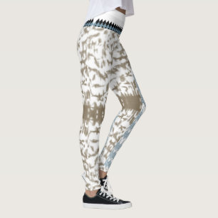 ein Schwarz-Weiß-Foto eines Musters Leggings