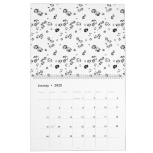 ein Schwarz-Weiß-Foto von Blasen auf einem weißen Kalender