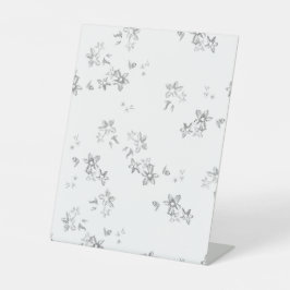 ein Schwarz-Weiß-Foto von Schneeflocken Sockelschild