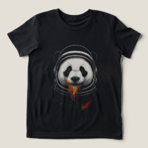 Ein schwarz-weißer Panda-Bär, der einen Raumanzug Tri-Blend Shirt