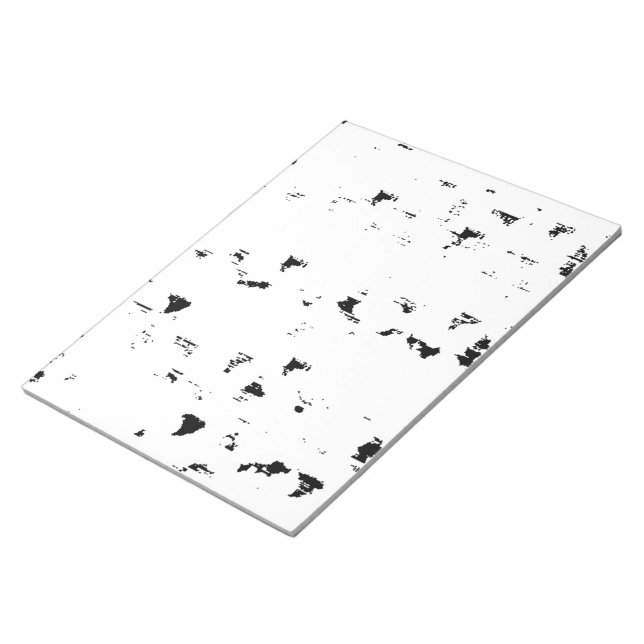 ein schwarz-weißes Foto Regen fällt Notizblock (angewinkelt)