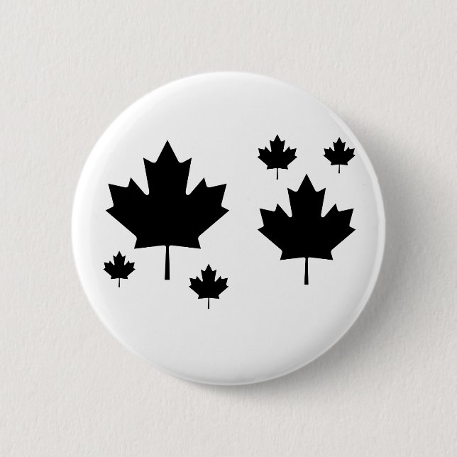 Ein schwarzer Ahornblättriger Graf, Canada, Kanadi Button (Vorderseite)