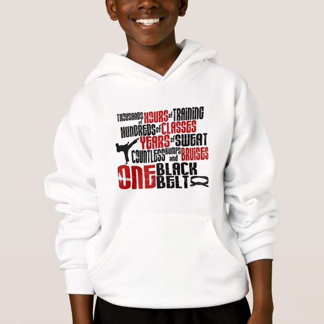 EIN schwarzer Gurt 2 KARATE-T - SHIRTS u. KLEID (Vorderseite)