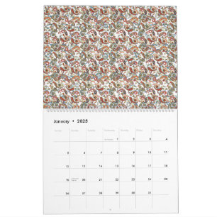 ein schwarzer Hintergrund mit einem roten, grünen Kalender