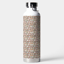 ein schwarzer Hintergrund mit einem roten, grünen Trinkflasche