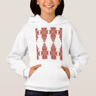 ein schwarzer Hintergrund mit rotem Muster Hoodie