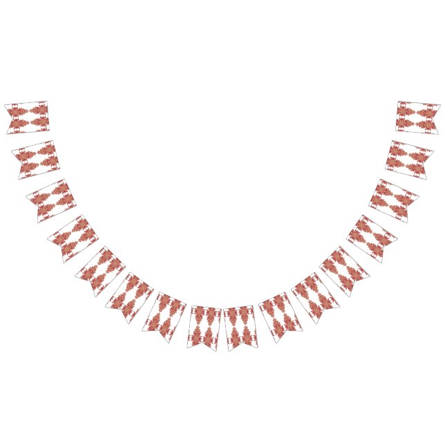 ein schwarzer Hintergrund mit rotem Muster Wimpelkette (Alle)