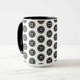 Ein schwarzer Knopf Tasse