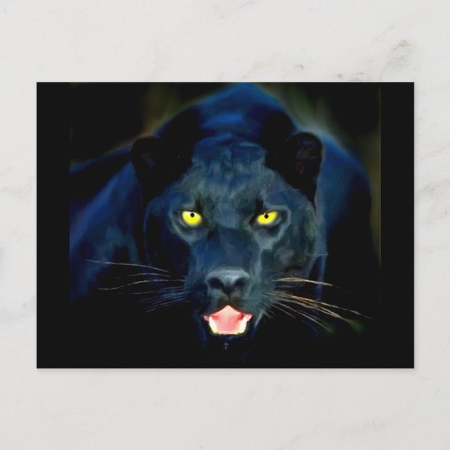 Ein schwarzer Panther Postkarte (Vorderseite)