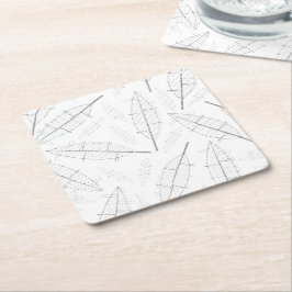 ein schwarzer Rahmen mit weißem Hintergrund mit Li Rechteckiger Pappuntersetzer