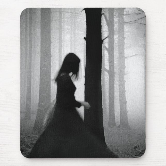 Ein schwarzer Schatten streift am Baum vorbei Mousepad (Vorne)