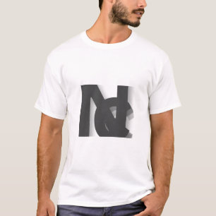 Ein Schwarzer Schriftart Weißer T - Shirt Design.