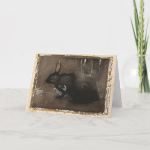 Ein schwarzes Kaninchen   Joseph Crawhall Karte