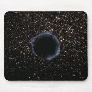 Ein schwarzes Loch in einer kugelförmigen Gruppe Mousepad