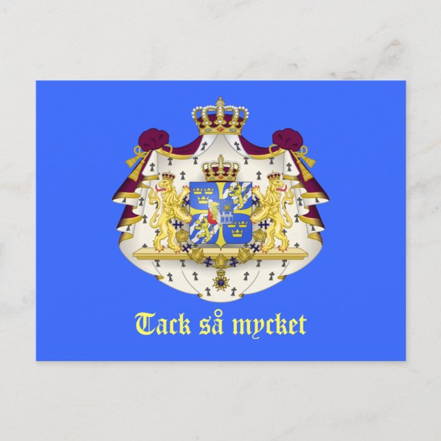 Ein Schwede dankt Ihnen Postkarte (Vorderseite)