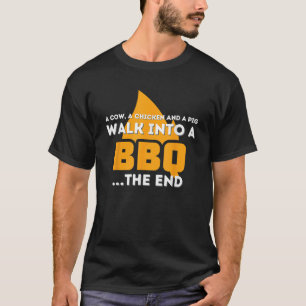 Ein Schwein ein Huhn und eine Kuh Funny GRILLEN Sm T-Shirt