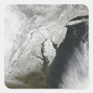 Ein schwerer Wintersturm 2 Quadratischer Aufkleber