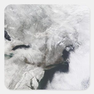 Ein schwerer Wintersturm Quadratischer Aufkleber