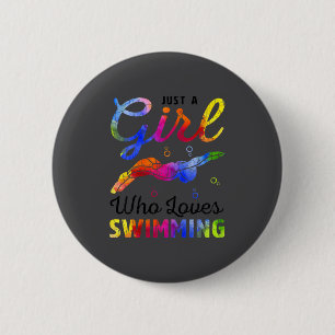 Ein Schwimmer-Spieler, der Schwimmen liebt Button