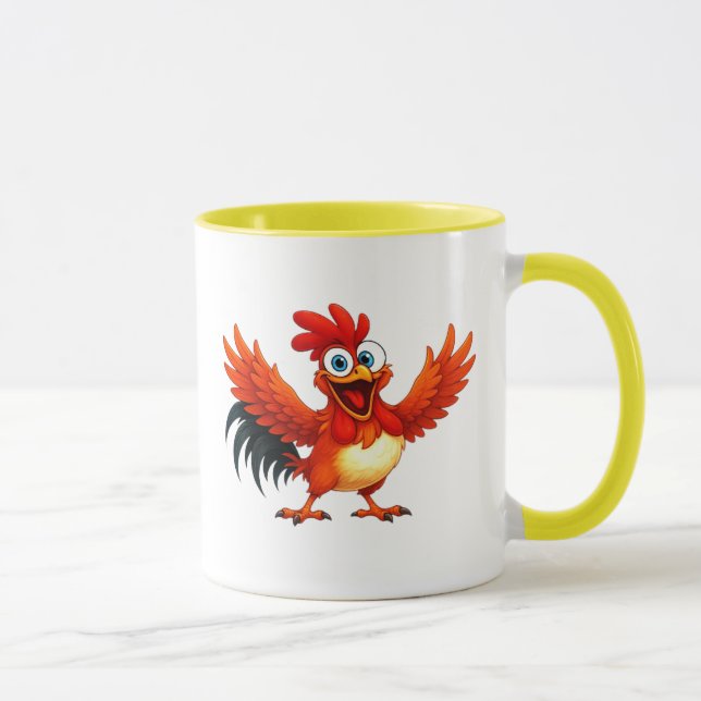 Ein Schwuler rührt seine Flügel. Tasse (Rechts)