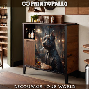 Ein Scott Terrier Hund untersucht 1920 in einem Pu Seidenpapier