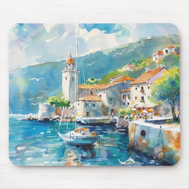 Ein Seehafen Mousepad (Vorne)