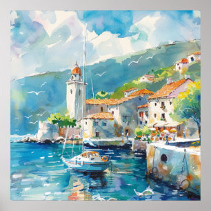Ein Seehafen Poster