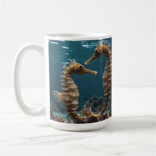 ein Seepferd unter dem Ozean zu finden, Kaffeetasse