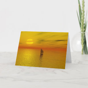 Ein Segelnboot Karte