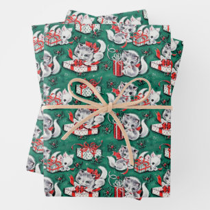 Ein sehr altes Weihnachtszitterpapier Geschenkpapier Set