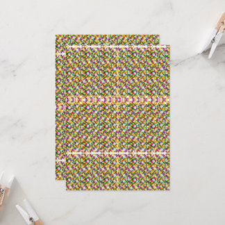 ein sehr buntes Muster mit viel unterschiedlichem Einladung