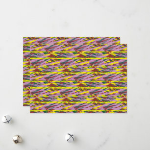 ein sehr buntes Muster mit viel unterschiedlichem Feiertagskarte