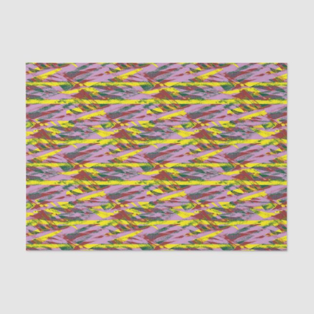 ein sehr buntes Muster mit viel unterschiedlichem  Seidenpapier (Vorderseite)