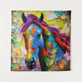 Ein sehr buntes Pferd Wandteppich