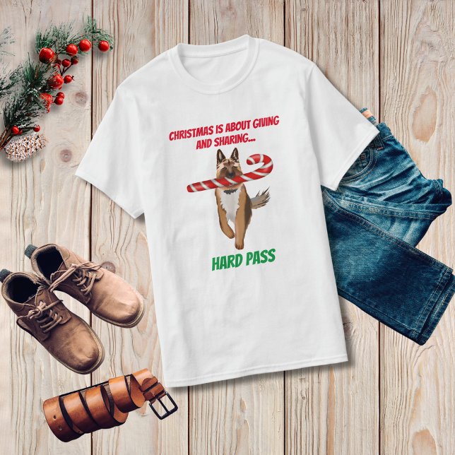 Ein sehr deutscher Schäferhund Candy Cane Weihnach T-Shirt (Von Creator hochgeladen)