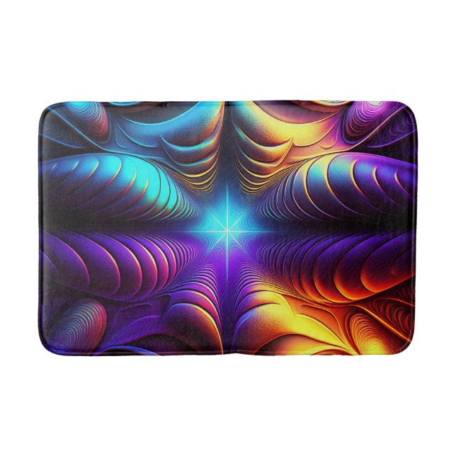 Ein sehr farbiges Lyapunov-Fraktal Badematte (Vorderseite)