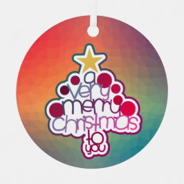 Ein sehr frohe Weihnachten für Sie Boho Ornament Aus Metall