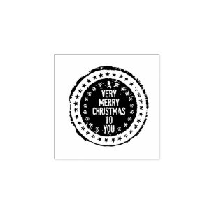 Ein sehr frohe Weihnachten für Sie Briefmarke Gummistempel